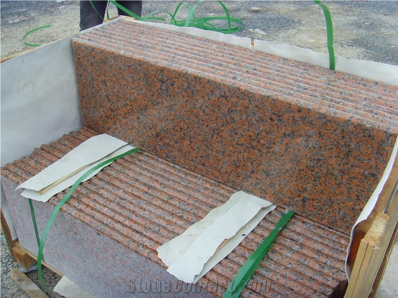 Fargo G4562,Cenxi Red Grantite,Maple Leaf Red Granite Steps +Threshold