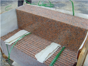 Fargo G4562,Cenxi Red Grantite,Maple Leaf Red Granite Steps +Threshold