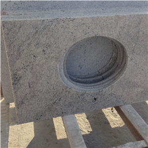 Fargo Granite Polished Countertops/Vanity Tops, White Granite Bath Tops, New Kashmire White Kitchen Worktops