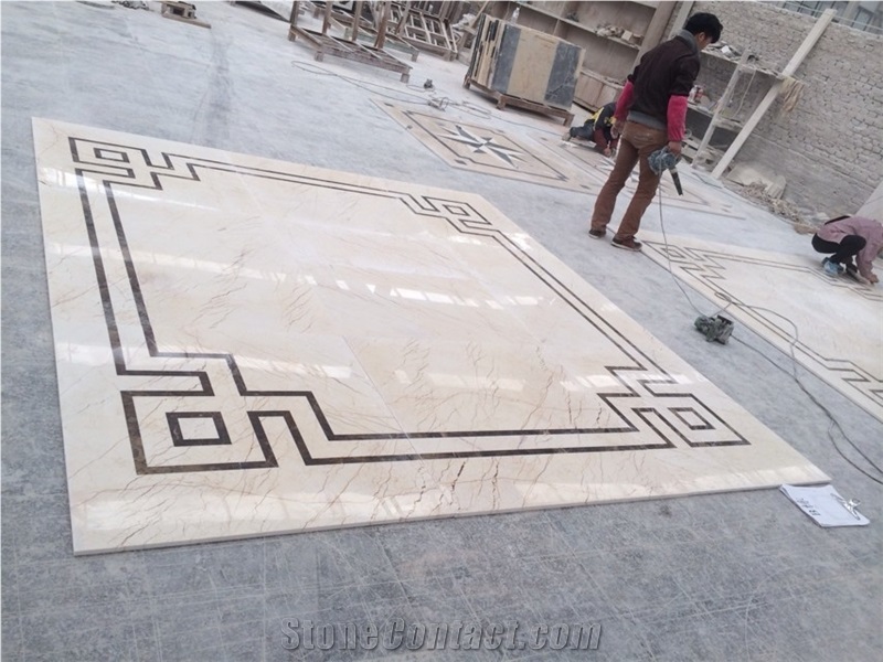 Fargo Project Marble Waterjet Medallions,Carpet Medallions,Floor Medallions,Round Medallions