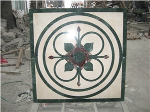 Fargo Project Marble Waterjet Medallions,Carpet Medallions Floor Medallions Square Medallions