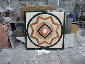 Fargo Project Marble Waterjet Medallions,Carpet Medallions Floor Medallions Square Medallions