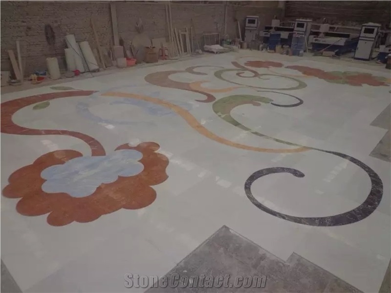 Fargo Project Marble Waterjet Medallions Carpet Medallions,Floor Medallions Square Medallions