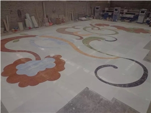 Fargo Project Marble Waterjet Medallions Carpet Medallions,Floor Medallions Square Medallions