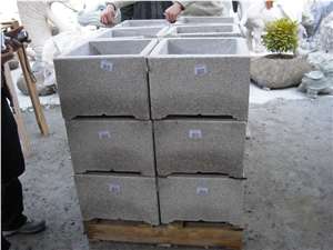 Fargo Square Flower Pots/Grey Granite Planter Pots Exterior Flower Pots/Vases Garden Flower Pots