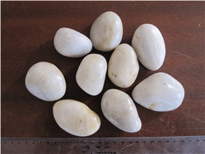 Fargo White Pebble Stone/Polished Cobble Stone/River Pebbles for Walkway/Driveway