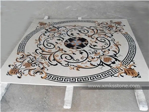 Marble Waterjet Medallion Tiles, Stone Waterjet Medallion, Marble Pattern Tiles