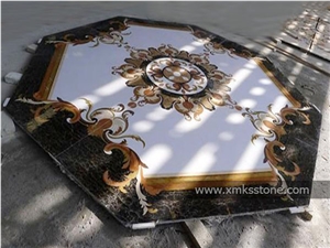 Marble Waterjet Medallion Tiles, Stone Waterjet Medallion, Marble Pattern Tiles