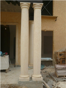Beige Marble Column Pillar
