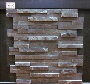 Black Slate Flexible Stone Veneer, Chinese Natural Ledge Stone