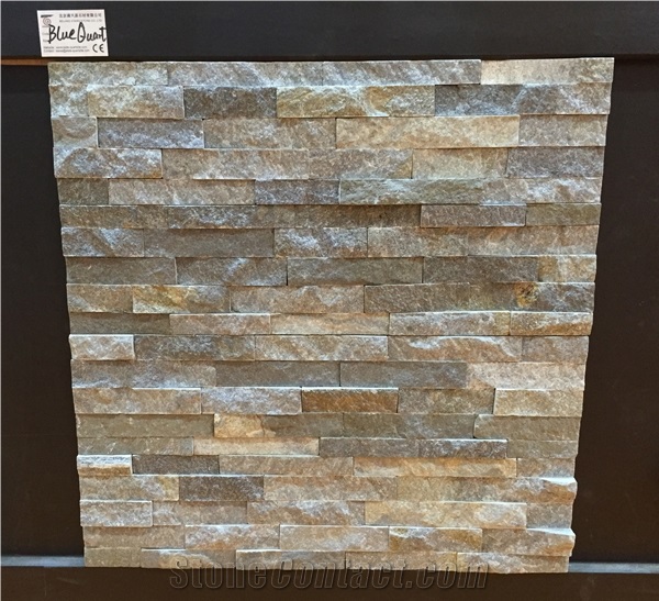 Blue Quartzite Cultured Stone, Wall Stone Panel, Stacked Stone Veneer