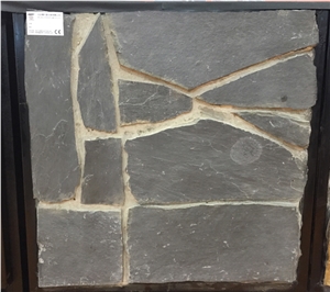 China Black Slate Cement Ledge Stone,Cultured Stone Wall Stone Bss-07