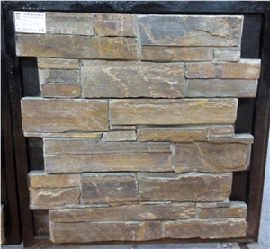 China Brown Slate Cement Wall Stone Bss-010