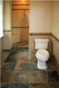 China-Gold-Flooring Slate Tiles, China Brown Slate
