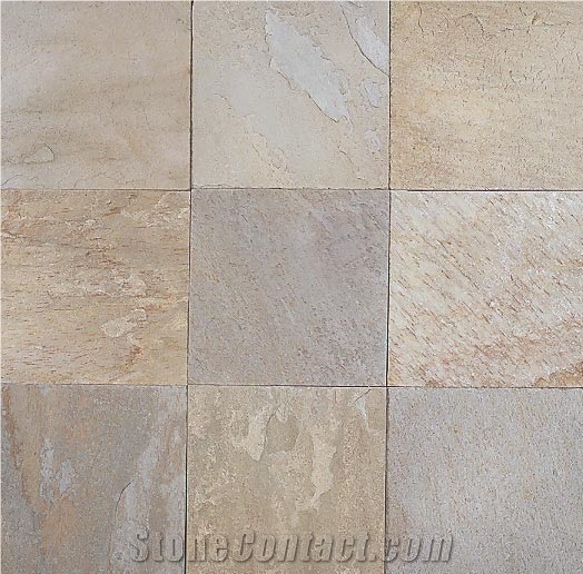 China White Gold Quartzite Tiles