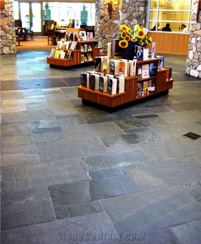 Chinese Green Quartzite Flooring Tiles