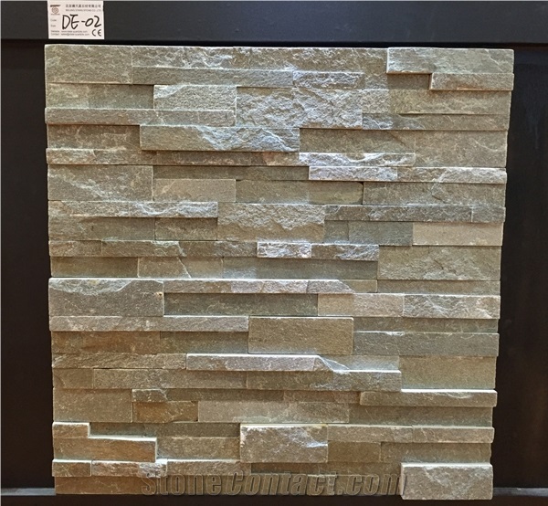 De-02 Green Quartzite Wall Cladding, Ledge Stone