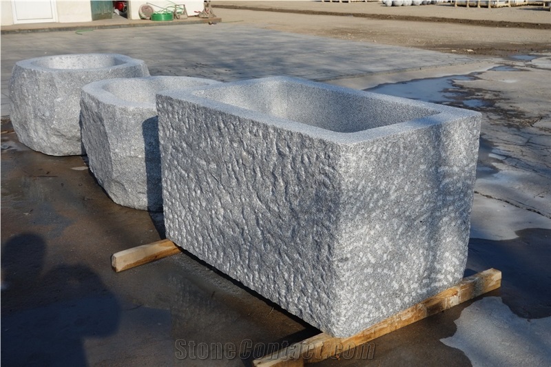 Granite Trough for Water Grey Granite Fountain Simple Design