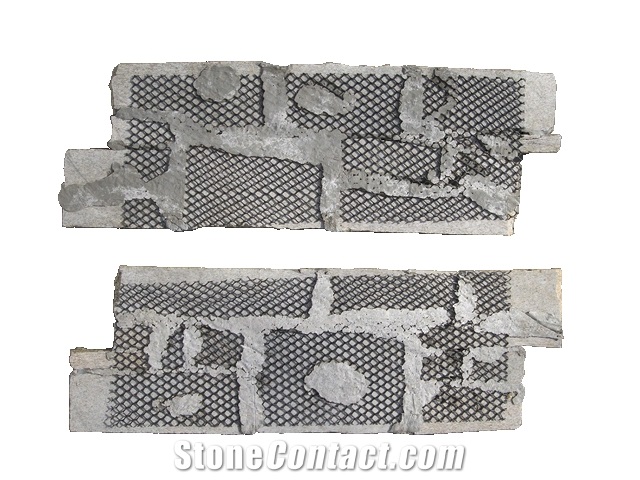 Grey Cement Slate Ledge Stone，Concrete Cultured Stone Veneer for Wall Cladding, Grey Wallstone