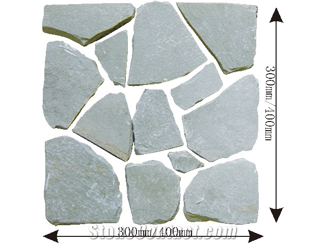 Grey Chinese Slate Random Flagstone Mats