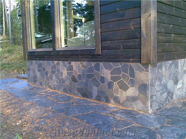Grey Chinese Slate Random Flagstone Mats