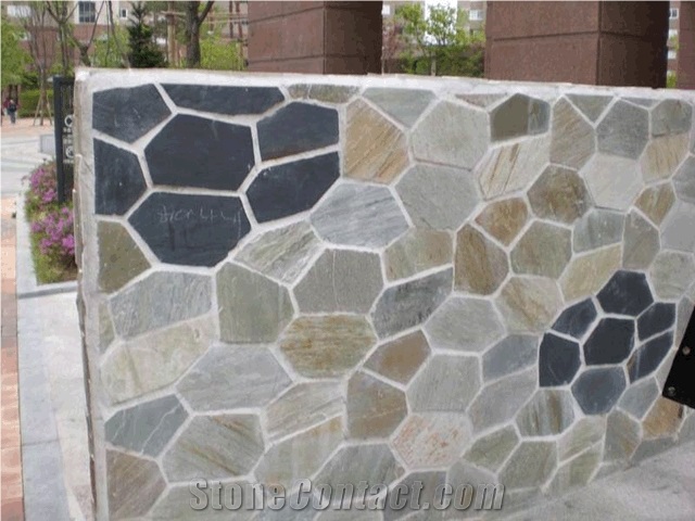 Grey Chinese Slate Random Flagstone Mats