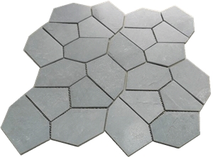 Grey Slate Split Turf Crazy Pave Flagmat