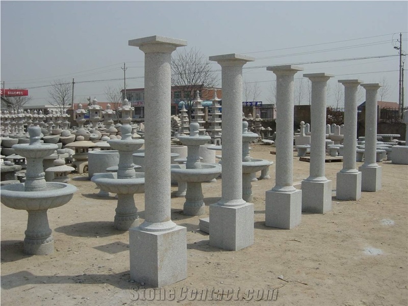 Light Grey Granite Column Pillar