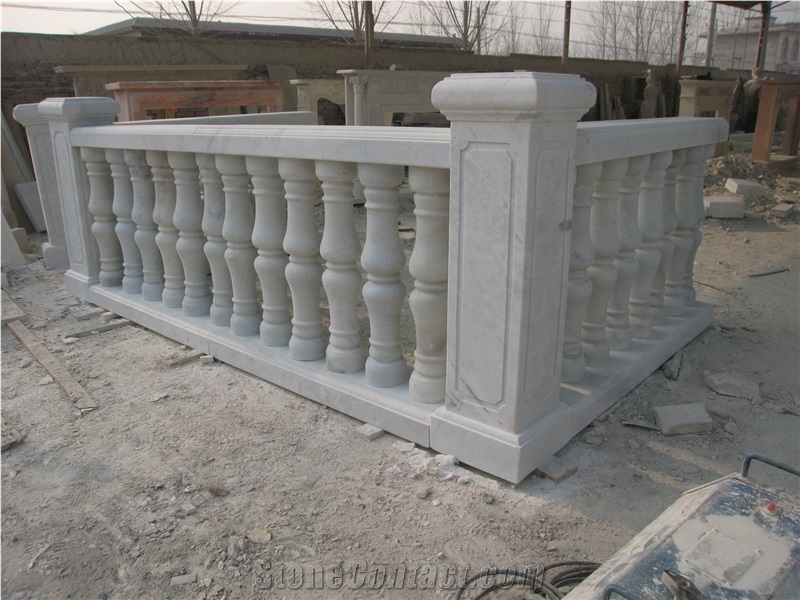 Marble Balustrade Handrail, White Marble Handrail