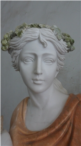 Mix Color Marble Lady Statue & Sculpture