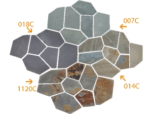 Natural Slate Flagstone Flagmat, Flag Mat Stone