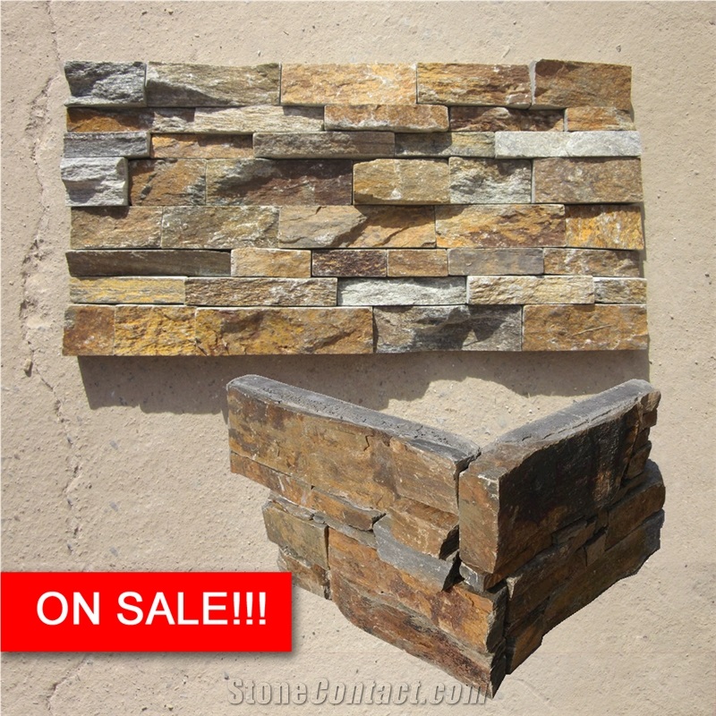 Rusty Cultured Stone, Wall Cladding, Stacked Stone Veneer
