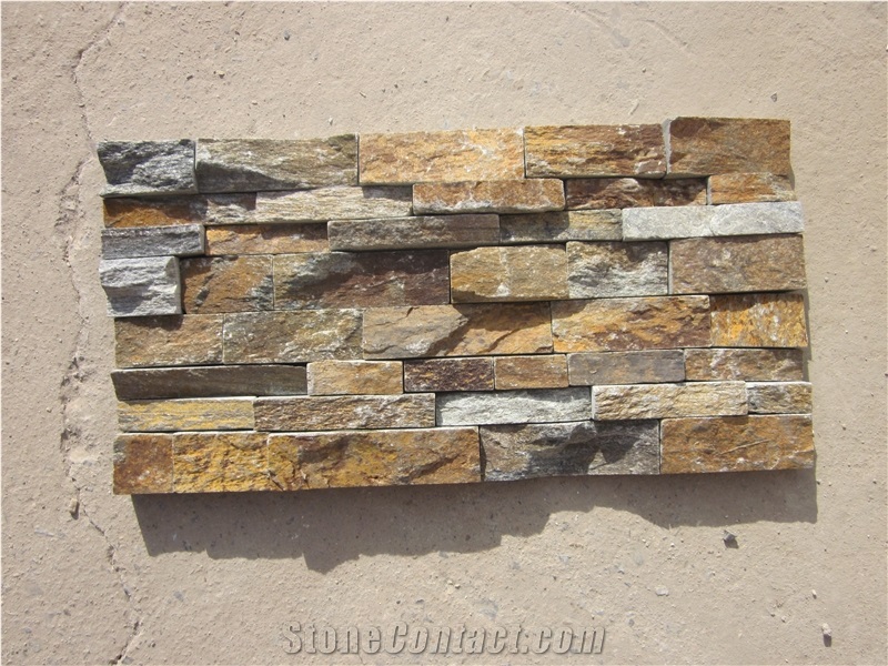Rusty Cultured Stone, Wall Cladding, Stacked Stone Veneer