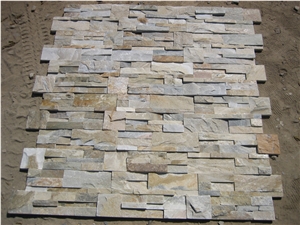 P14 Grey & Yellow Green Slate Cultured Stone, Wallstone, Ledgestone