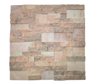 Pink Quartzite Natural Stone Veneer Stacked Ledge Culture Stone