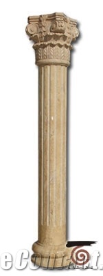 Roman Capital Travertine Column