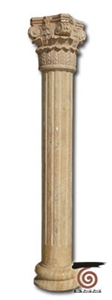 Roman Capital Travertine Column