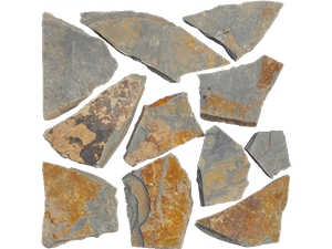 S112 Rust Slate Stone Random Flagstone Mats