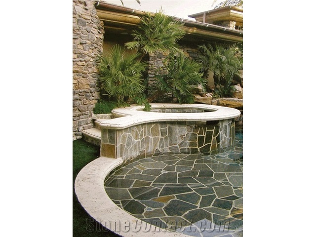 Type D-010 Natural Dark Grey Random Flagstone Flagmat