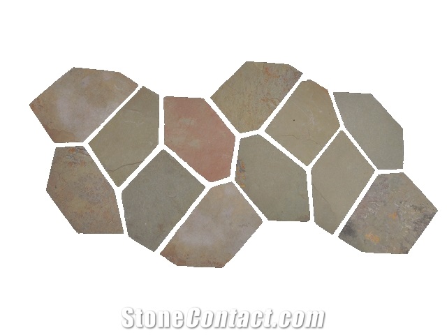 Type D-012 Natural Dark Grey Random Flagstone Flagmat