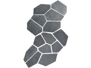 Type D-06 Natural Dark Grey Random Flagstone Flagmat