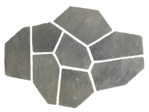 Type D-07 Natural Dark Grey Random Flagstone Flagmat