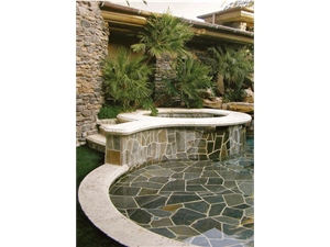 Type D-08 Natural Dark Grey Random Flagstone Flagmat