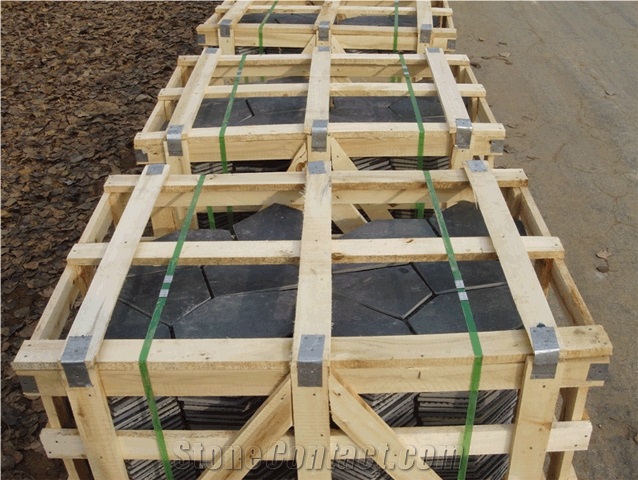 Type D-08 Natural Dark Grey Random Flagstone Flagmat