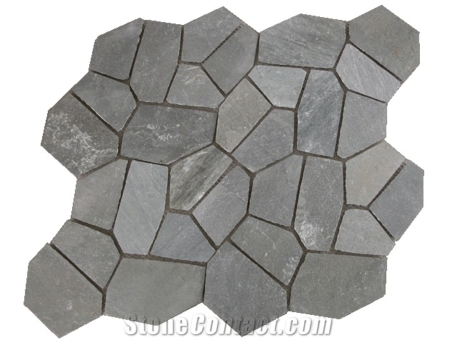 Type D-09 Natural Dark Grey Random Flagstone Flagmat