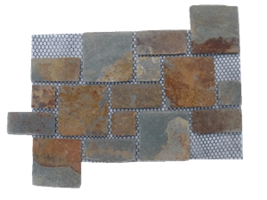 Type L-015 Natural Multicolor Slate Flagstone Flagmat