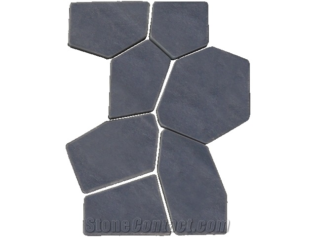 Type L-017 Natural Black Slate Flagstone Flagmat