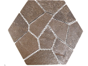 Type M-011 Natural Rust Slate Flagstone Flagmat