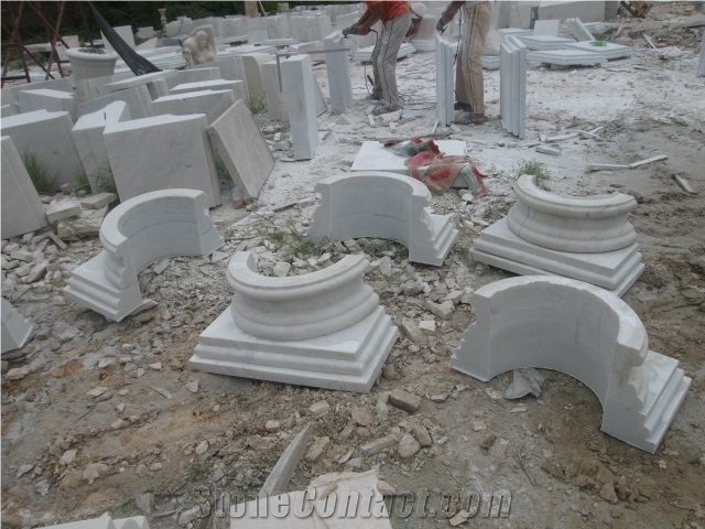 White Marble Hollow Column for Construction