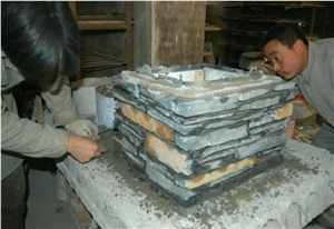 Ws-037 Light Yellow Slate Wall Stone, Cultured Stone, Wall Cladding